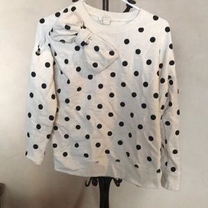 Kate Spade Polka Dot Sweatshirt with shoulder bow